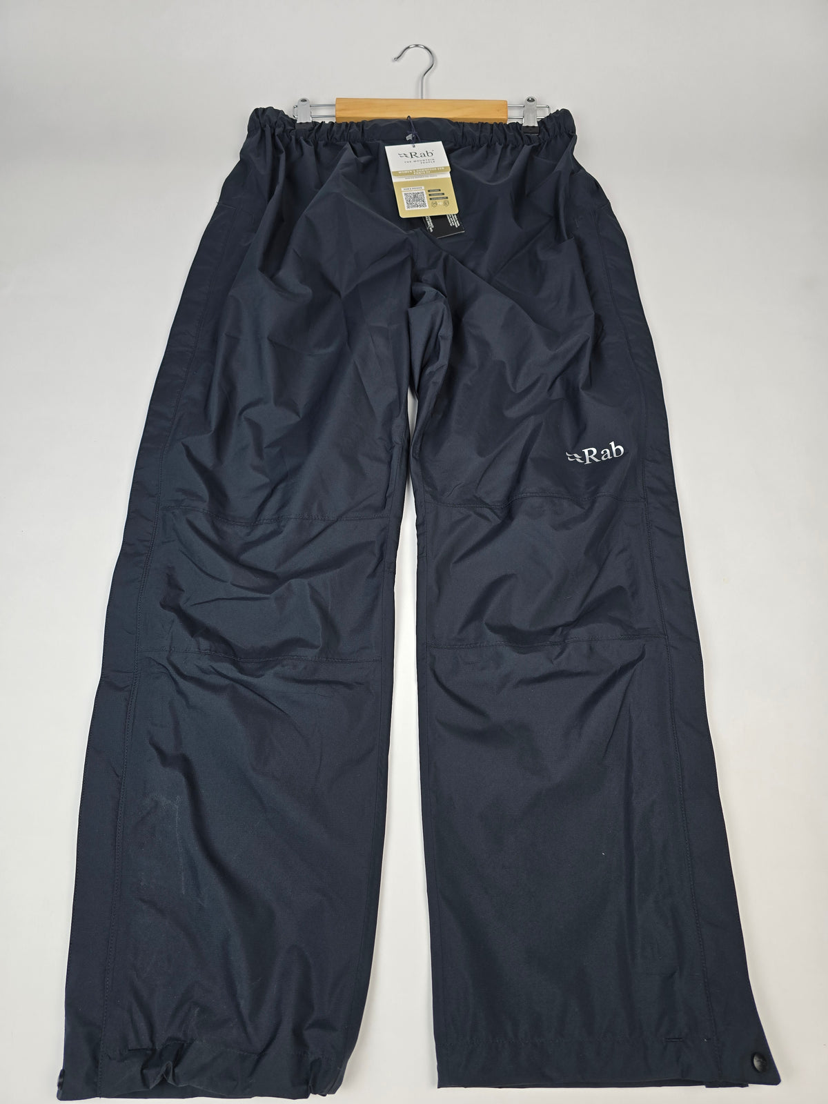 Rab Downpour Eco Pants FZ Wmns Black Size 16 Regular Leg
