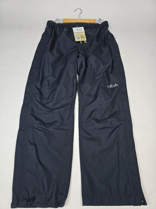 Rab Downpour Eco Pants FZ Wmns Black Size 16 Regular Leg