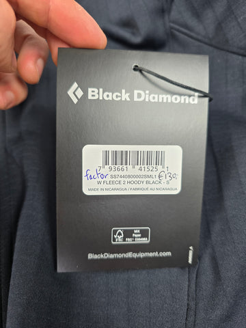 Black Diamond Factor Hoody Fleece Zwart Dames S
