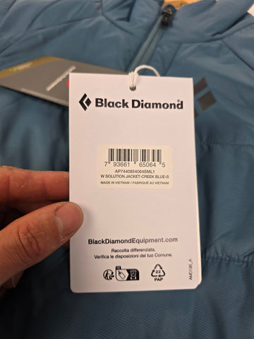 Black Diamond Solution Jkt Blauw Dames S
