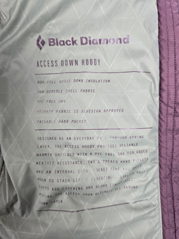 Black Diamond Access Down Hoody Bordeaux Dames S