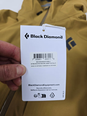 Black Diamond Recon Stretch shell Ochre geel Dames S