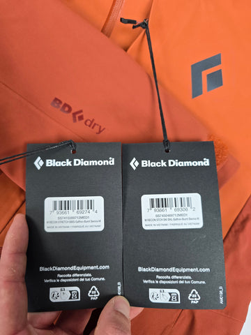 Black Diamond Recon Stretch Hardshell Set Oranje Heren M