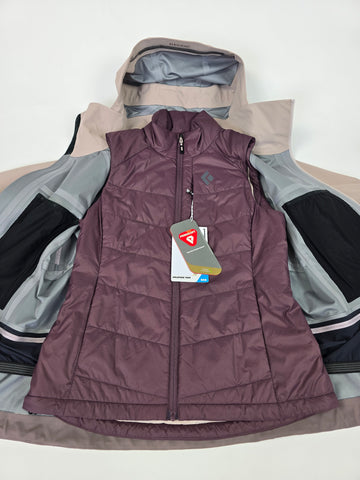 Black Diamond Hardshell Ski Set Rose Bordeaux Dames S