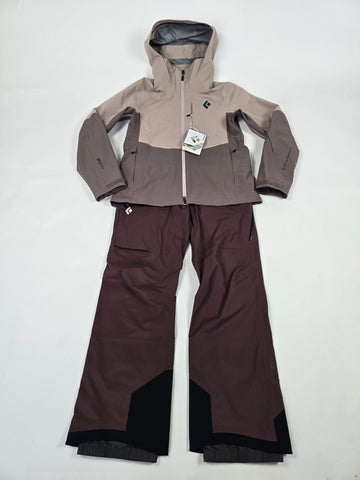 Black Diamond Hardshell Ski Set Rose Bordeaux Dames S