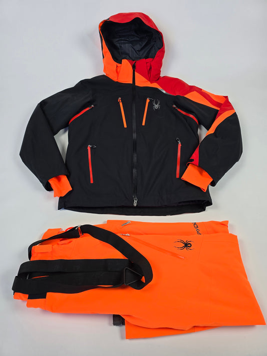 Spyder Ski Set Zwart Oranje Heren M