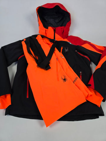 Spyder Ski Set Zwart Oranje Heren M