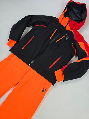Spyder Ski Set Zwart Oranje Heren M