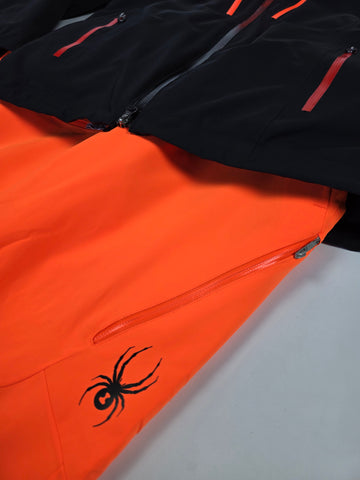 Spyder Ski Set Zwart Oranje Heren M