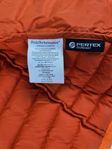 Peak Performance Frost Down Jacket Geel Oranje Heren M