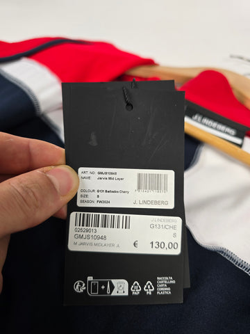 J.Lindeberg Jarvis Midlayer Barbados Cherry Heren S