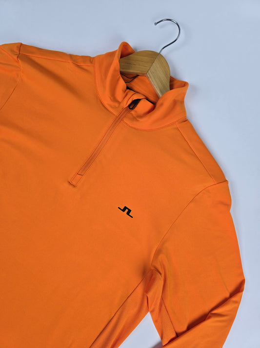 J.Lindeberg Luke Quarter Zip Persimmon Orange Nieuw Heren S