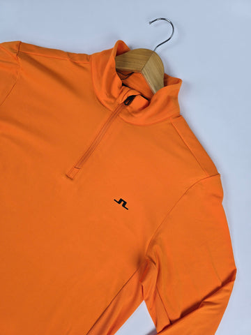 J.Lindeberg Luke Quarter Zip Persimmon Orange Nieuw Heren S