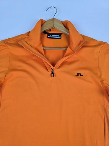 J.Lindeberg Luke Quarter Zip Persimmon Orange Nieuw Heren S