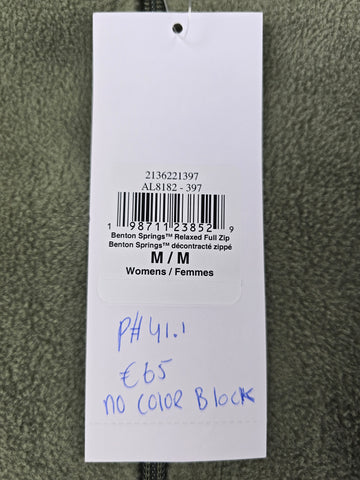 Columbia Benton Springs relaxed full zip Green M