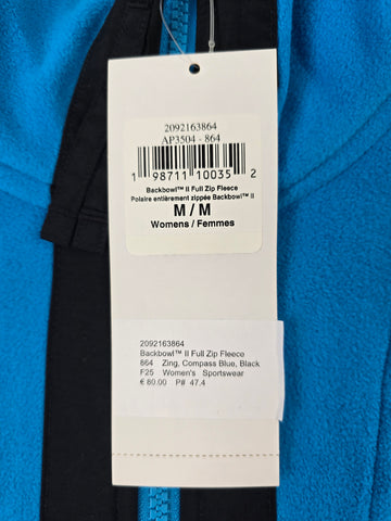 Columbia Backbowl™ II Full Zip Fleece Zing. Compass Blue. Black M