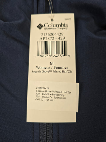 Columbia Sequoia Grove™ Printed Half Zip Everblue Blossoming M