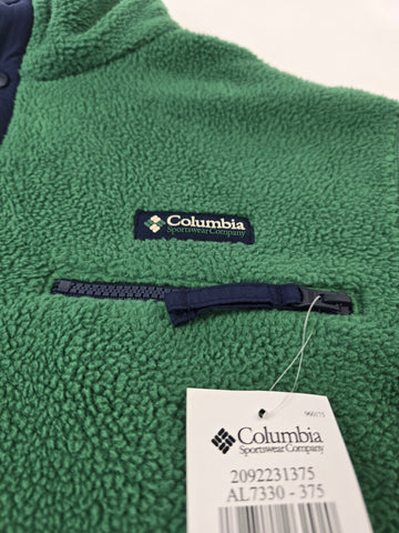 Columbia Helvetia™ II Cropped Half Snap Fleece Rain Forest. Collegiate Navy. Dark Stone M