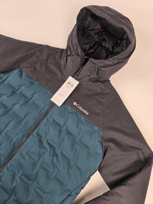Columbia Grand Trek™ III Down Hooded Jacket Everblue. Shark M