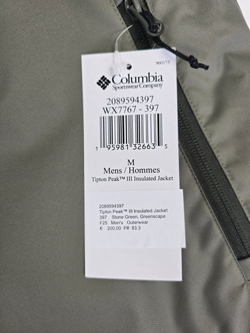 Columbia Tipton Peak™ III Insulated Jacket Stone Green. Gr M