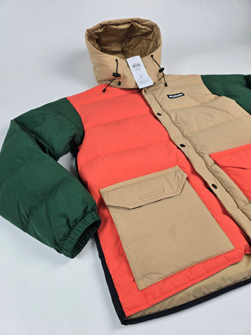 Columbia Wallowa™ Down Hooded Jacket Canoe. Zing. Rain Forest. Black M