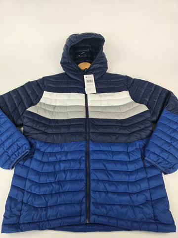 Columbia Powder Pass™ Hooded Jacket Mtn Blue. Coll Navy. White. Colm Grey M