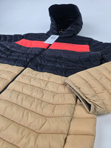 Columbia Powder Pass™ Hooded Jacket Canoe. Black. Zing. Shark M