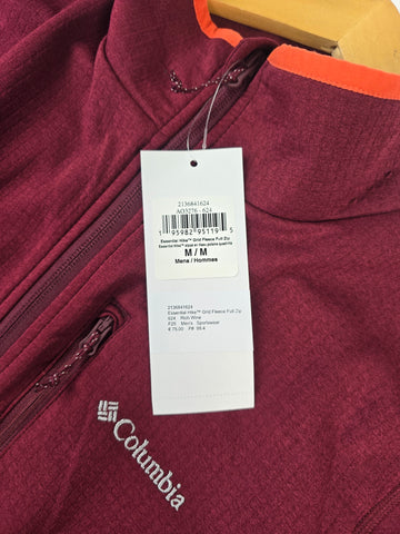 Columbia Essential Hike™ Grid Fleece Full Zip Rich Wine M
