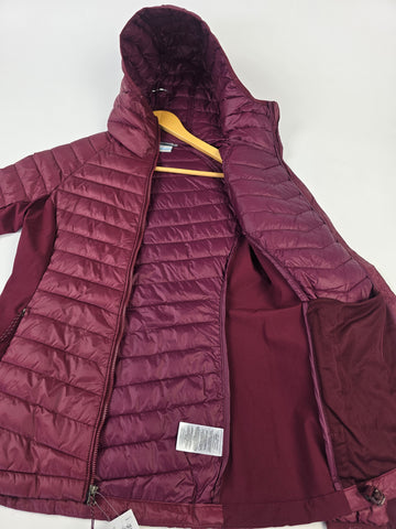 Columbia Powder Pass™ II Hybrid Hooded Jacket Rich Wine S