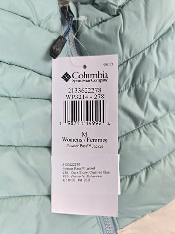 Columbia Powder Pass™ Jacket Dark Stone. Crushed Blue Dames M