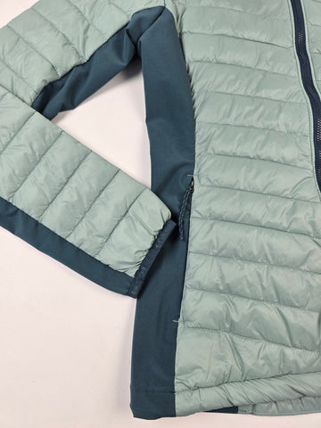 Columbia Powder Pass™ II Hybrid Hooded Jacket Crushed Blue. Everblue Dames M