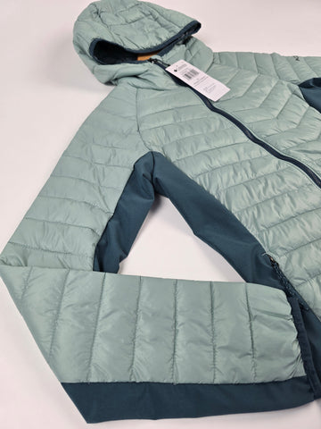 Columbia Powder Pass™ II Hybrid Hooded Jacket Crushed Blue. Everblue Dames M