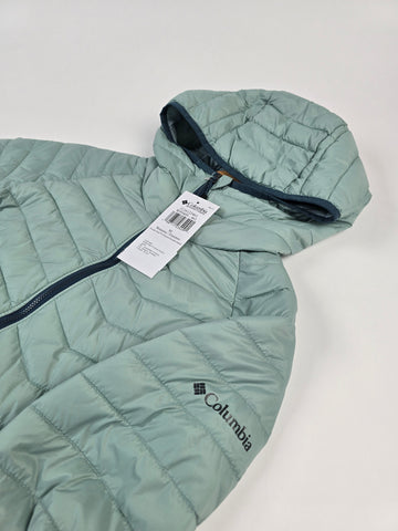 Columbia Powder Pass™ II Hybrid Hooded Jacket Crushed Blue. Everblue Dames M