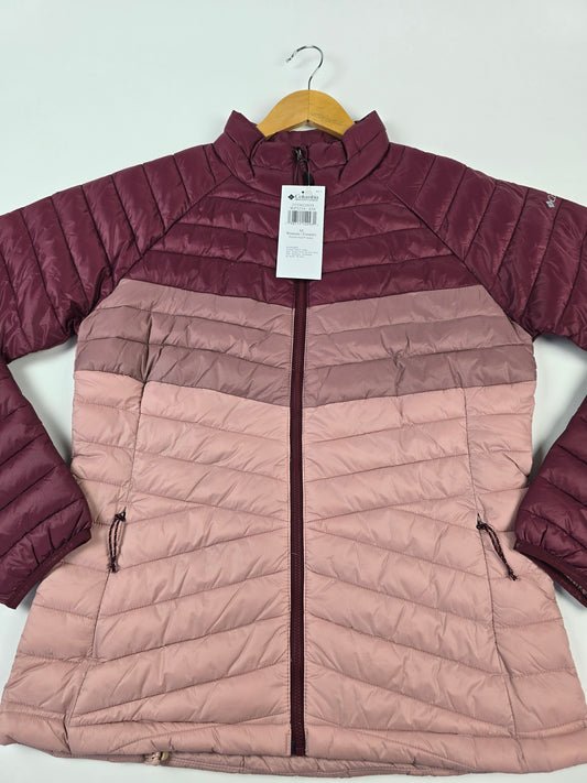 Columbia Powder Pass™ Jacket Eraser Pink. Fig. Rich Wine Dames M