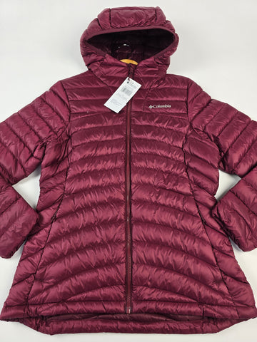 Columbia Corelite™ Down Hooded Jacket Rich Wine Dames M