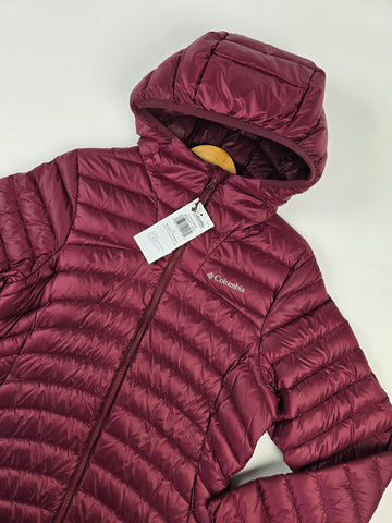 Columbia Corelite™ Down Hooded Jacket Rich Wine Dames M