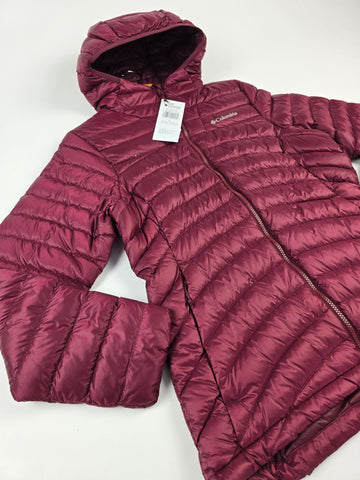 Columbia Corelite™ Down Hooded Jacket Rich Wine Dames M