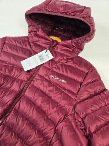 Columbia Corelite™ Down Hooded Jacket Rich Wine Dames M