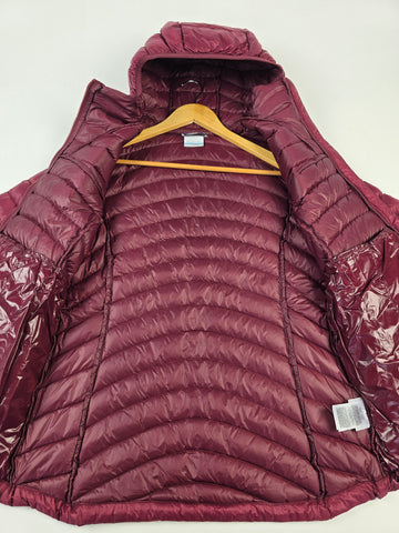 Columbia Corelite™ Down Hooded Jacket Rich Wine Dames M