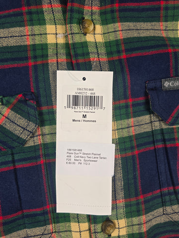 Columbia Flare Gun™ Stretch Flannel Coll Navy Two Lane Tartan Heren M