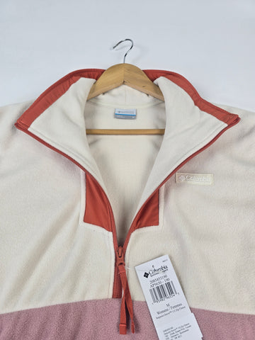 Columbia Sequoia Grove™ 1.2 Zip Fleece Chalk. Eraser Pink. Tuscan Dames M