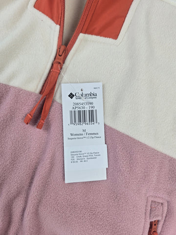 Columbia Sequoia Grove™ 1.2 Zip Fleece Chalk. Eraser Pink. Tuscan Dames M