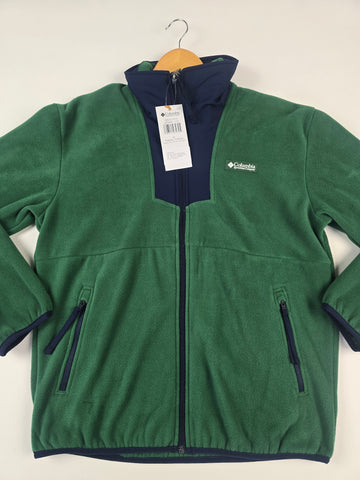 Columbia Sequoia Grove™ Full Zip Fleece Rain Forest. Collegiate Navy Dames M