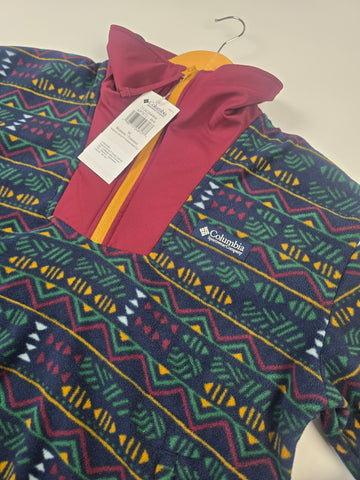 Columbia Sequoia Grove™ Printed Half Zip Collegiate Navy Horizons Dames M