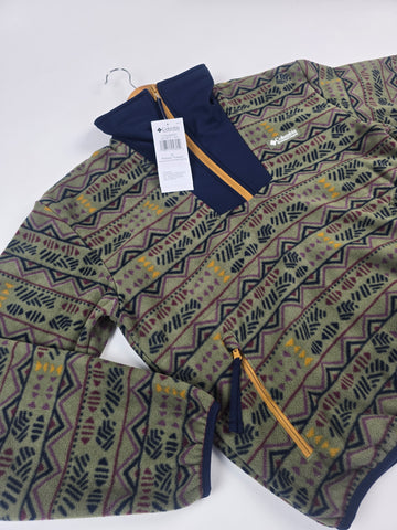 Columbia Sequoia Grove™ Printed Half Zip Stone Green Horizons Dames M