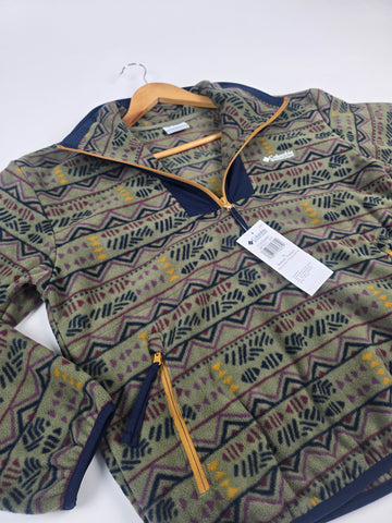 Columbia Sequoia Grove™ Printed Half Zip Stone Green Horizons Dames M