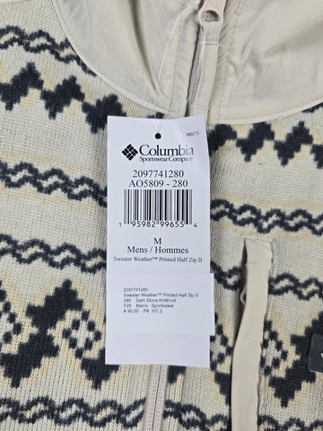 Columbia Sweater Weather™ Printed Half Zip II Dark Stone KnitKnot Heren M