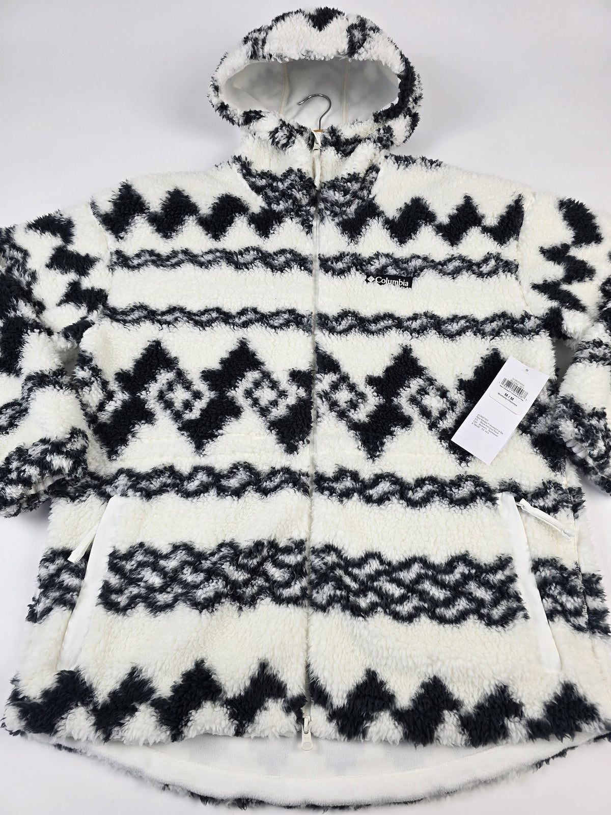 Columbia Rare Escape™ Hooded Full Zip Shark Knit Knot Tonal Dames M