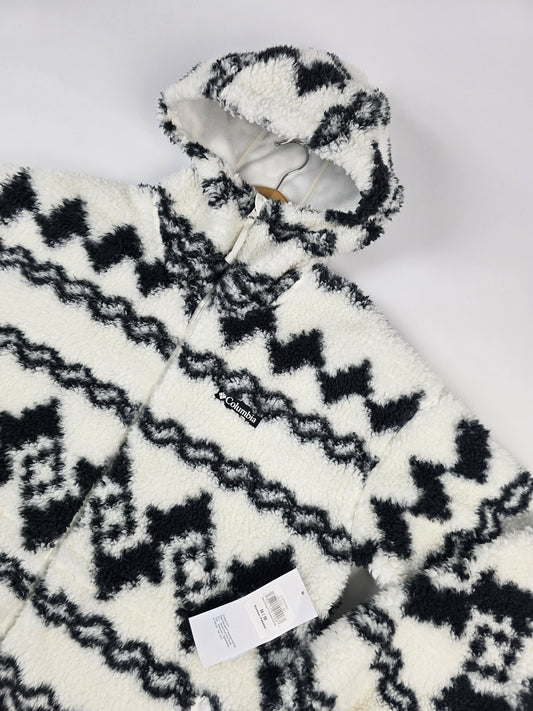 Columbia Rare Escape™ Hooded Full Zip Shark Knit Knot Tonal Dames M