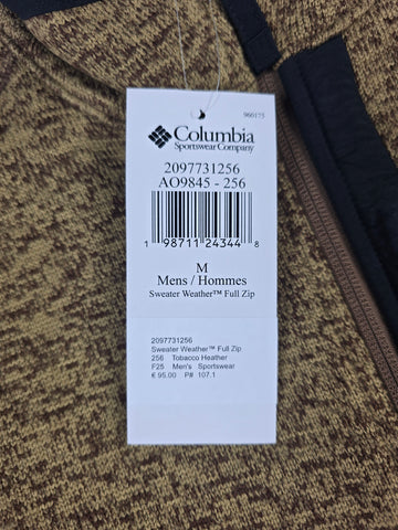 Columbia Sweater Weather™ Full Zip Tobacco Heather Heren M